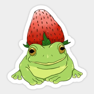 strawberry frog Sticker